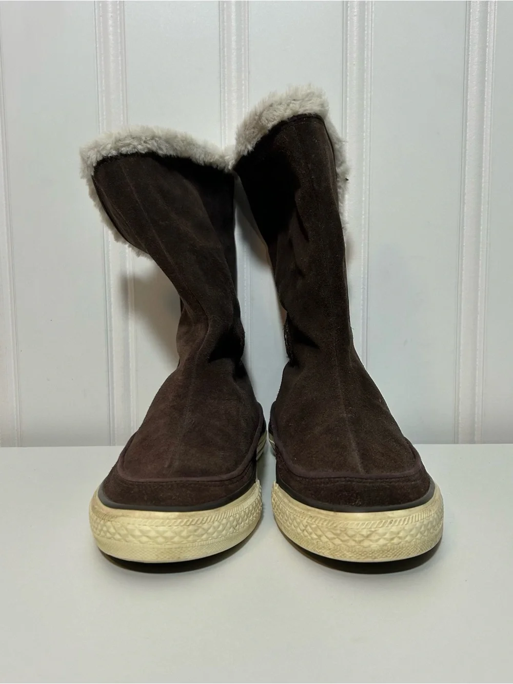 Converse all star winter brown suede line boot